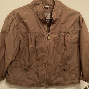 Michael Kors Cropped Olive Green Jacket